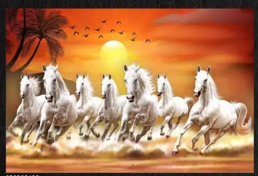 Lucky Seven Running Horses 
