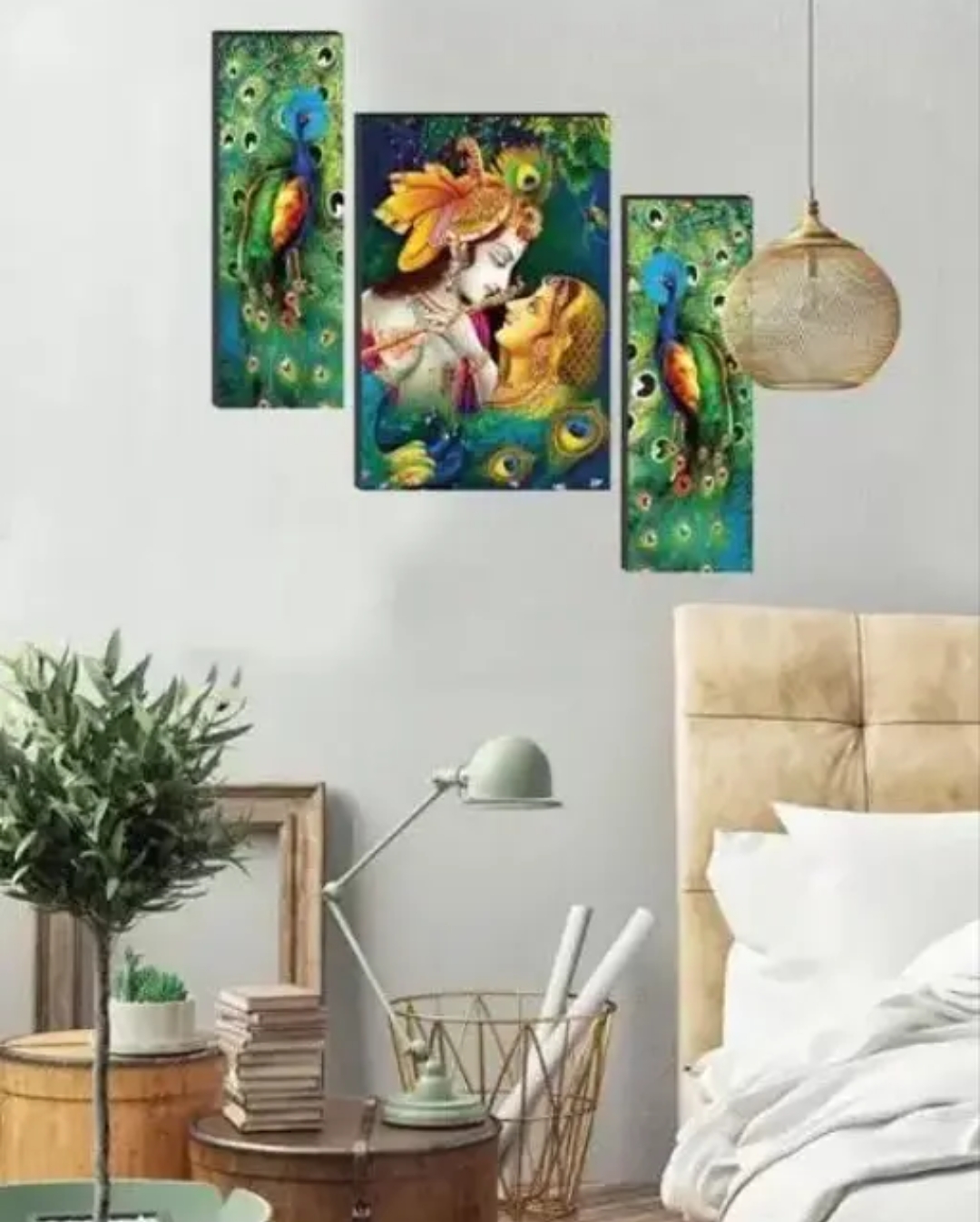 MDF Wooden Radha Krishna 