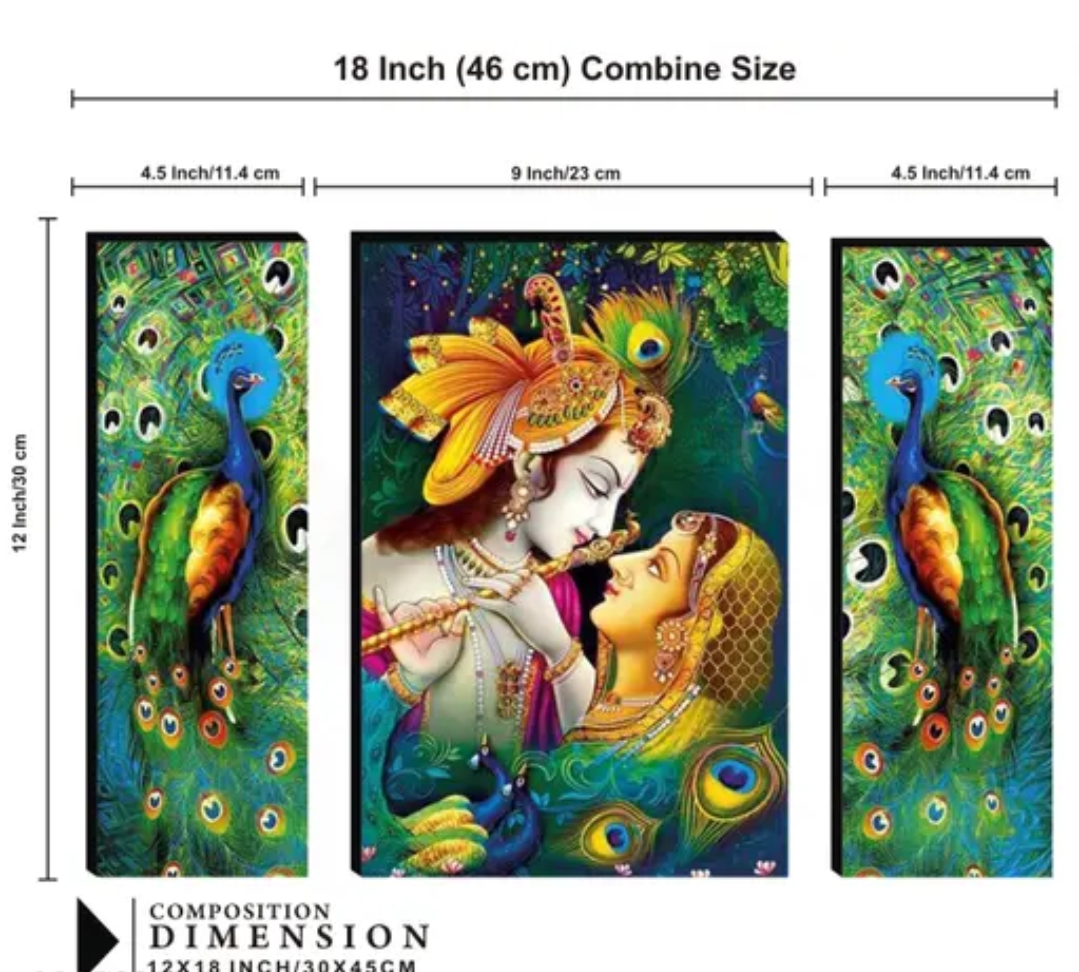 MDF Wooden Radha Krishna 