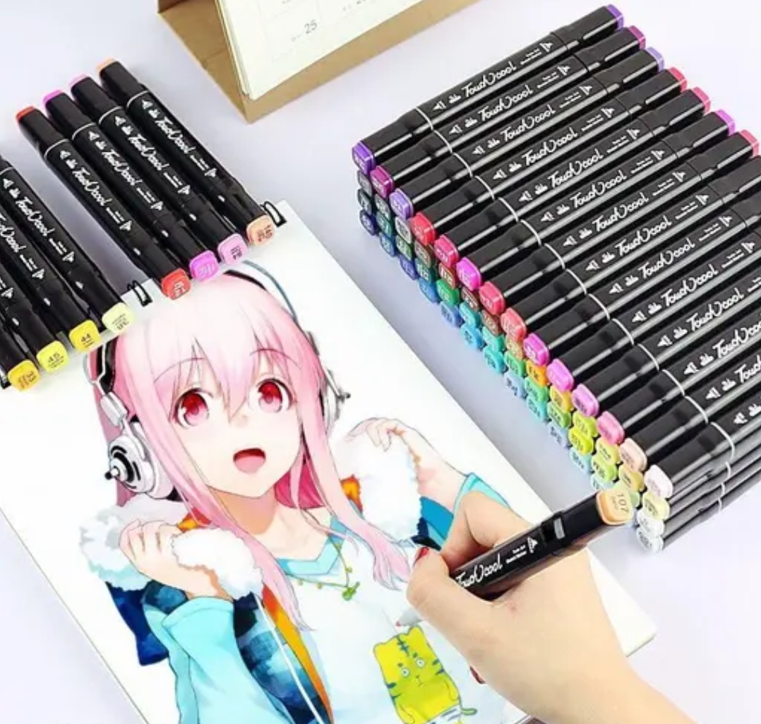 Colour Marker Set dual tip 60 pcs