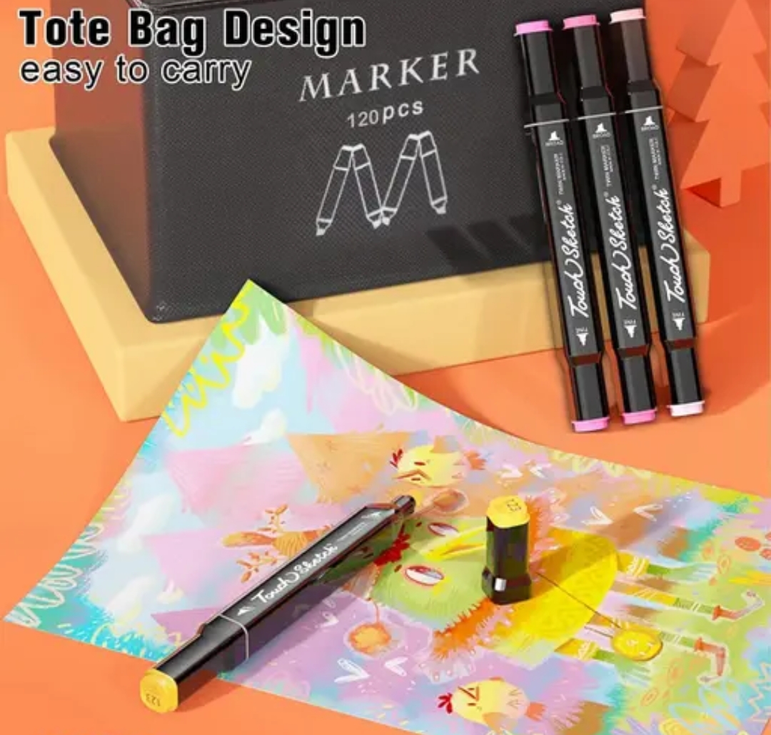 Colour Marker Set dual tip 60 pcs