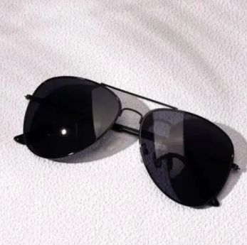 Unisex Black Steel Aviator , UV Protected Iron Man Sunglasses