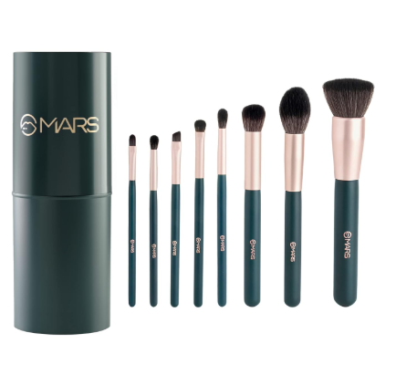 MARS Tools of Titan Brush Set of 8 with Holder | Face Makeup Brush Set with Ultra Soft Bristles