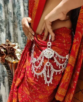 New Brass Silver Plated Kamarbandh for Women