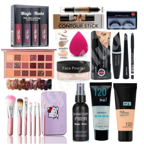  Magic Huda Waterproof HD Makeup Kit Combo For Women & Girls All Products In 1 Kit Set Of-16